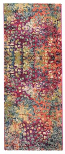 RugVista Davina, Tappeto, Moderni, 80 x 200 cm, Rettangolare, Pelo medio, Soggiorno, Sala da pranzo, Camera letto, Cucina, Corridoio, Lavabile solo a secco, Multicolore