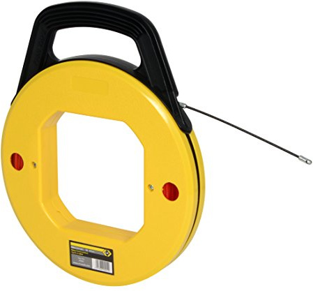 C.K Tools Flexible Nylon 30m Cable Fish Tape Reel, 4mm Ø Low Friction Draw Tapes, Electric Wire Puller, Access Fishing Tool, Pulling Rods for Electrician, Electrical Rod for Electricians CK 495054