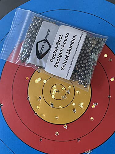 Pocket-Shot.de Schrotmunition für die Präzisionsschleuder Pocket-Shot - Silber, Legierter Stahl, Schrotmunitionspouch, Munitionstasche