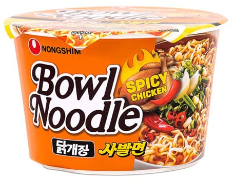Nongshim Instant Noodles Spicy Chicken Bowl Noodle Soup 100G x 12 BOWLS