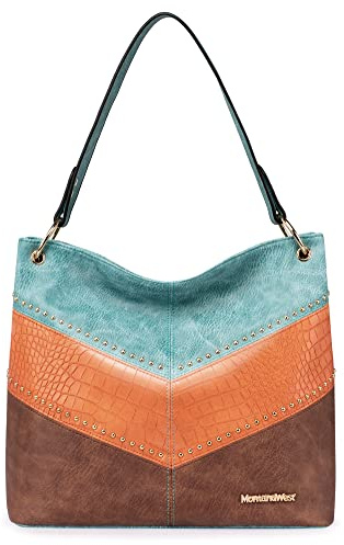 Purses for Women Hobo Bags Slouchy Shoulder Bag Tote Handbag MWC-HB-047B-TQ