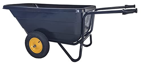 Schubkarre 400L 2-Rad-Karre Hof- & Stallkarre Schwarz KTL Futterkarre KELBERG 400-8 4PR