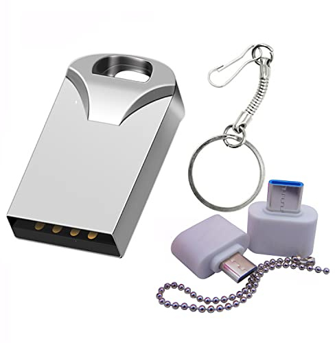 8GB Mini USB Flash Drives Memory Sticks Thumb Drive pendrives U-Disk for Car Music Speaker (Silver, 7.48, GB)