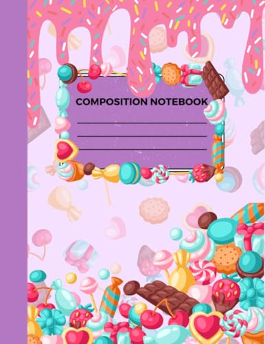 Sweet Tooth Composition Notebook Collage Ruled Lined Paper Journal,121 Pages