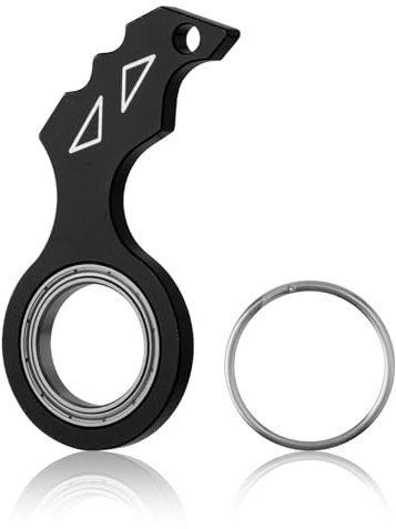 Schlüsselbund-Spinner-Fidget-Spielzeug mit Schlüsselring, Lustig Fingerdrehender Schlüsselanhänger Tragbares Schlüsselspielzeug für Teenager Erwachsene Männer Frauen Fingerübungen (Schwarz)