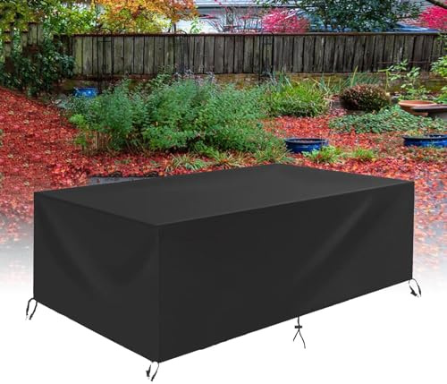 HNKDKJ Imperméable Housse Salon de Jardin 120x65x65cm (LxWxH) Housse de Table Exterieur Rectangulaire Housse de Protection pour Mobilier de Jardin Anti-UV Résistant Couverture de Meubles de Patio