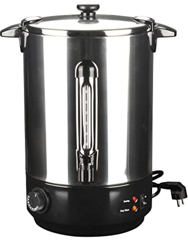 Gecheer Glühweinkocher Heißwasserspender 15 L 2500 W aus Edelstahl, Glühweinautomat Wasserkocher Weinwärmer Glühweinkessel 36 x 33 x 48 cm Heim & Garten Küche & Esszimmer Küchengeräte Getränkewärmer