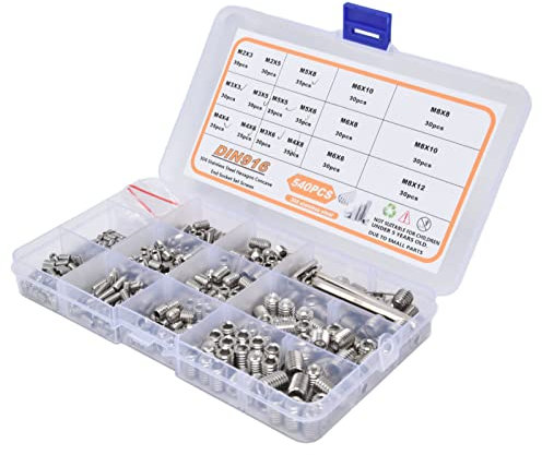 Tornillo de Fijación Hexagonal Tornillo Prisionero M2-M8 Tornillo Hexagonal Base de Perno de Manga Hueca