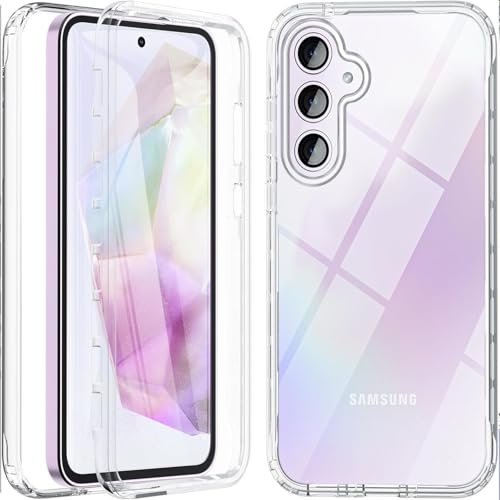 NWNK13 Case For Samsung Galaxy A16 5G / 4G Slim Fit Front & Back 360° Case Built-in Screen Protector Full Body Silicone Gel Mobile Phone Cover Clear