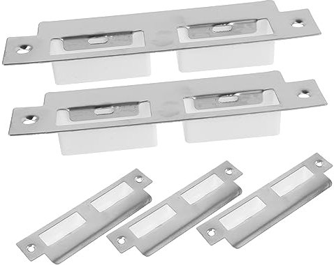 DIYEAH 5Piezas Placas De Cerradero De Puerta Dispositivos De Seguridad Para Interiores Refuerzo De Puerta Principal y Kit De Refuerzo Para Protección Efectiva