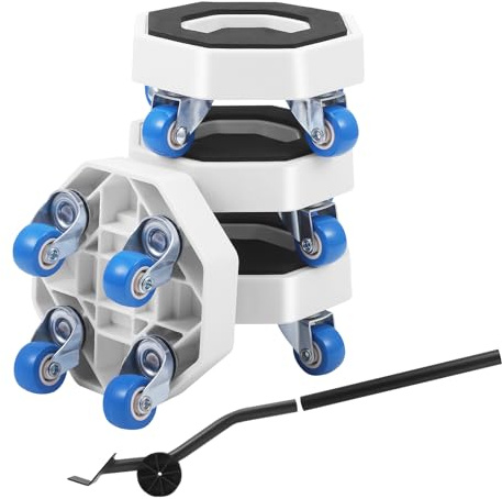 Sollevatore Mobili Pesanti Carico Fino a 500KG, Ruote per Spostare Mobili Rotante 360° Rotelle Adatto per Movimentazione di mobili Pesant Frigorifero, sistema di scorrimento con sollevatore