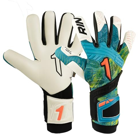 Rinat Guante de Portero Fiera Pro, Verde/Naranja, Unisex Adulto