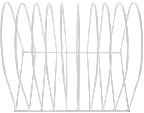 PLAFOPE Organisateur de Dossiers Vertical en Fer Blanc Grand Format – Étagère de Bureau Métallique Semi-Circulaire – Support Trieur de Fichiers avec Compartiments Multiples pour Rangement