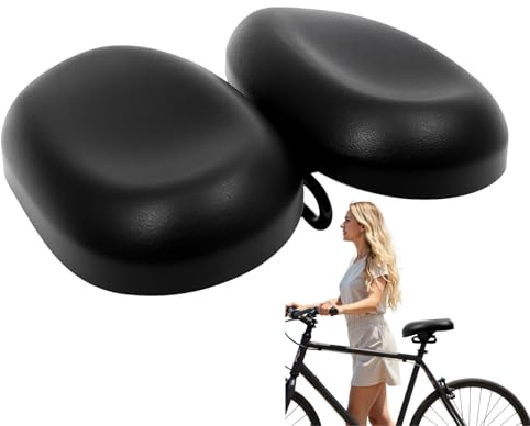 Selle de vélo ergonomique, sans nez, large et confortable, avec absorption des chocs et largeur réglable, selle imperméable et confortable, pour VTT, trekking, vélo de course, vélo d'appartement, pour
