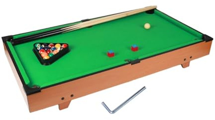 QUXVUIS Mini Billiards Table Fun Game Compact Tabletop Adults Kids Fun