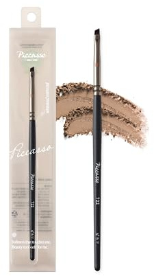 Piccasso 722 Angled Eyeliner Brush – Thin Flat Eyeliner Brush for Precise Eye Makeup, Ideal Eyeliner Tool for Liquid Eyeliner, Gel, and Powder – Professional Eyeshadow and Facial Brush