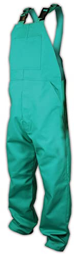 MAGID Spark Guard Heat-Resistant Bib Coveralls, 1 Coverall, Nitrile-Knit Insulated, Size XL, Green, C81N586