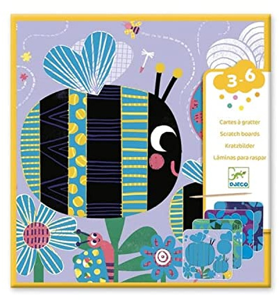 Djeco DJ09092 Beetle Scratching Pictures 3-6 Years Multi-Coloured