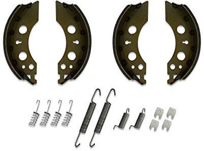 KAMPOL Automotive Zapatas de Freno 200x50 para Ejes AL-KO 2050 y 2051, Kit Completo de 4 Piezas con Muelles y Arandelas para Remolque y Caravana