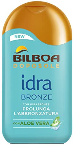 Bilboa Doposole Idratante Idrabronze, Doposole Effetto Fresco, Ottima per Prolungare l'Abbronzatura, Idrata la Pelle e la Rende Morbida, Ottima per Tutti i Tipi di Pelle, 200 ml