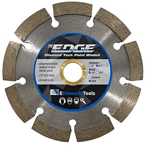 4.5 Diamond Tuck Point Blade for Mortar Joint Removal 1/4 Width 7/8-5/8