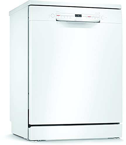 Bosch SMS2ITW11E Serie 2, Lavastoviglie da libera installazione, Home Connect, Diagnostica da remoto, Assistente al lavaggio, Programma preferito, EcoDosage, Bianco, 60cm