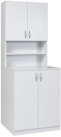 furni24 Waschmaschinenschrank Weiß 70x70x190,5cm - Badregal Hochschrank Waschmaschine Bad Schrank Badezimmerschrank Badmöbel Überbau