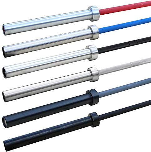 Sporttrend 24® Olympische Profi Hantelstangen 201cm mit 50mm Aufnahme | Weightlifting Powerlifting Langhantelstangen aus Chrom oder QPQ (2010mm / 8 Lager / 15KG, Silber/Chrom / 215K)