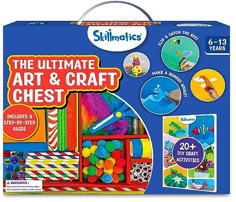 Skillmatics Ultimate Art & Craft Kit for Kids - 2000+ Pieces, DIY Craft Supplies with Step-by-Step Guide, Creative Activity Set & Gifts for Girls & Boys Ages 6, 7, 8, 9, 10, 11, 12, 13