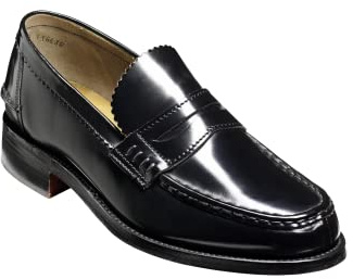 BARKER CARUSO Herren Loafer - Luxuriöse handgefertigte Leder-Slipper für jede Reise, Schwarz , 44 EU
