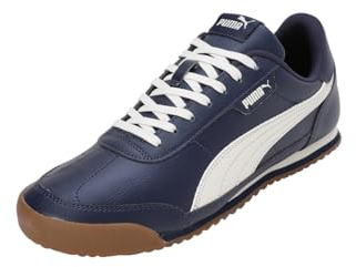 Puma Unisex Turino II Sneaker, Navy-Alpine Snow-Gum, 6 UK