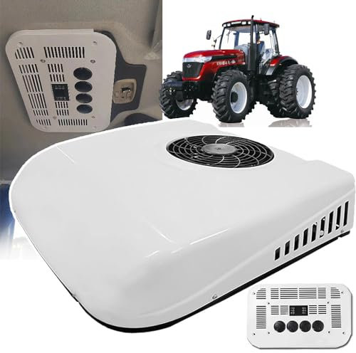 aallwwsso 12V/24V Aire Acondicionado de Techo para Tractores, Aire Acondicionado de Estacionamiento con Función de Frío, Adecuado para Camiones, Autocaravanas, Autobuses,24V