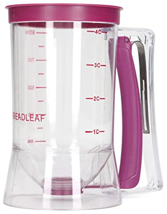 Distributeur de Pâte, ABS 900ml Pâte Crème Séparateur Tasse avec Étiquette de Mesure Outil de Cuisson pour Crêpes, Cupcake, Gaufre, Muffin Mix, Gâteau, Crêpe