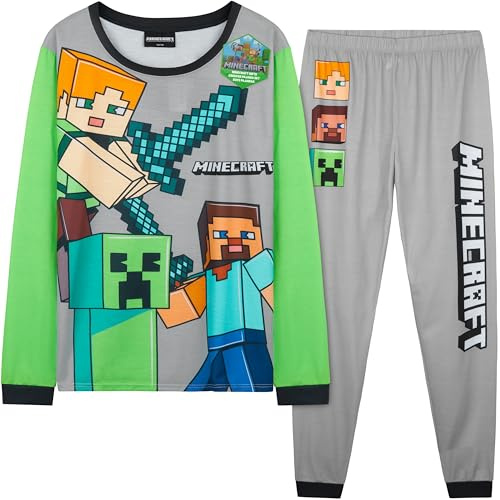 Get Trend Pyjama Garçon et Ado à Manches Longues, Ensemble Pyjama 2 Pièces pour Nuit, Détente ou Maison, Cadeau Gamer