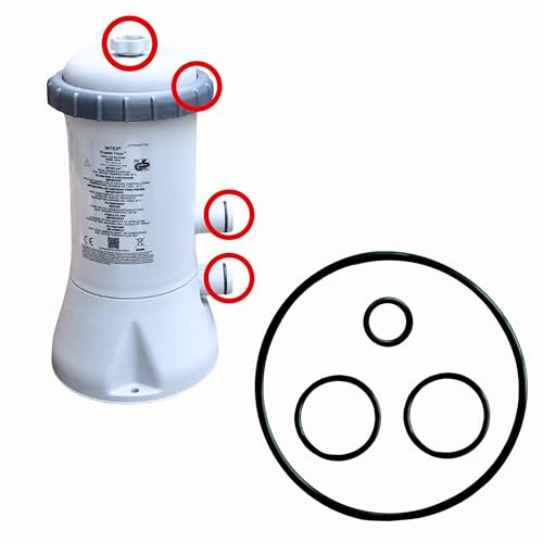 Sintrix Fab Seal Set Compatible with Intex Krystal Clear 604/604G Filter Pump. Replacement Sealing Rings & O-Rings for Filter Pump Models