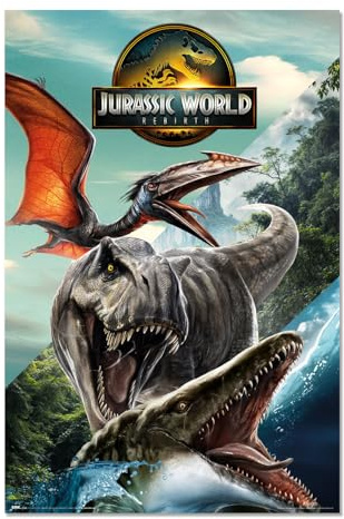 Grupo Erik Poster Jurassic World Rebirth - 36 x 24 inches / 91.5 x 61 cm - Shipped Rolled Up - Cool Posters, Art Poster, Wall Posters & Prints