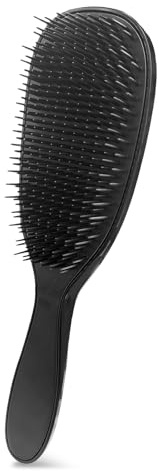 Flintronic Detangler Haarbürste, Massagebürste Zweistufige Borsten Entwirrbürste, Sanftes Reduzieren Haarbruch & Ziehen Bürste, Mit Ergonomischem Griff, Schwarz