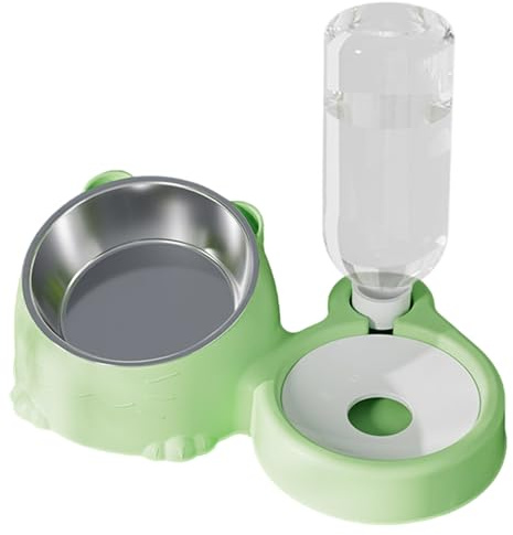 Generico Set per l'acqua - doppia per gatti 25,5x16 cm, grande capacità