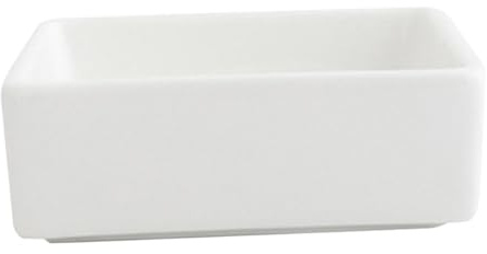 DIYEAH Bol en Céramique Blanc 35 Pouces Carré Bol à Trempette Polyvalent Compatible Four et Micro-Ondes pour Sauces Dips Desserts et Apéritifs