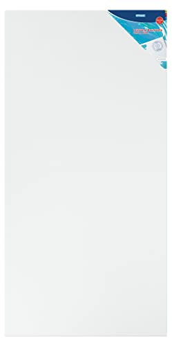 Stylex 28636 - Keilrahmen 50 x 100 cm, mit Leinwand aus 100 % Baumwollgewebe bespannt, grundiert, rückseitig geheftet, für Öl-, Acryl- und Temperafarben, Gouache - Malerei