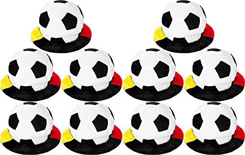 normani 1, 2, 5 oder 10 Deutschland Fußball Mütze Schlapphut mit Krempe Fußballhut in Deutschlandsfarben Farbe 10 Stück
