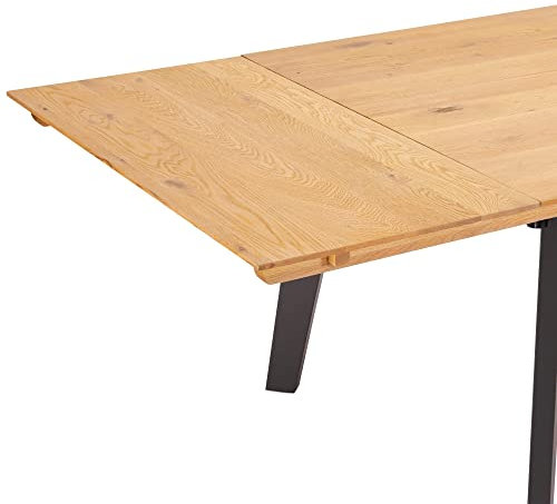 Ibbe Design Ansteckplatte Tischplatte für Sentosa Ausziehbar Esstisch Natur Geölt Massiv Eiche Holz Esszimmer Tisch, 100x500x5 cm