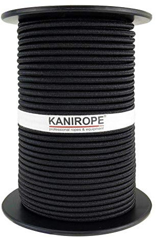 Kanirope® Gummiseil MULTISPAN PE 4mm 100m Schwarz Expanderseil Spann Seil Spanner Spannseil Plane
