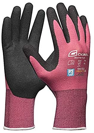 Gebol Master Flex Lady, 1 Paar Arbeitshandschuhe Damen, Nitril-beschichtete Montagehandschuhe mit starkem Grip, dermatologisch detestet, ideal für Präzisionsarbeiten, Gr. M (Gr.8), Rosa