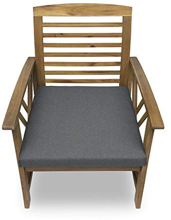 chilly pilley Stuhlkissen Gartenkissen Gartenstühle Stuhlauflage Stuhlpolster Sitzkissen Abnembar Bezug Mit Reißverschluss Auflage Set Garten Kissen (50x50x5, Grau)