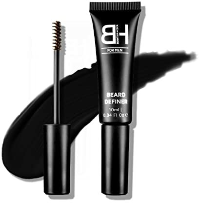 Benny Hancock Beard Colour Filler for Men - 1-Day Washout Beard Filler | Easy Application Shaping Brush for a Thick, Well-Groomed Beard & Eyebrows | Vegan & Cruelty-Free Makeup (Black)