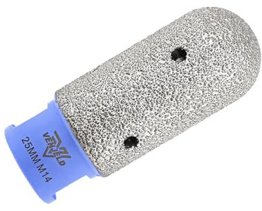 VENJELD Fresa de Diamante 25mm Broca de Fresado para Baldosas con Rosca M14 para Agrandar dar Forma y Esmerilar Agujeros en Cerámica Porcelana Azulejos Mármol Granito Encimera
