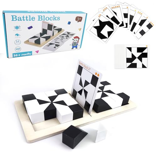 Ocultar Bloques Puzzle Montessori Geométrica Forma Puzzles Bloques de construcción de Madera 3D Rompecabezas de los niños educativos de Pensamiento lógico Juego de Entrenamiento Regalos (C)