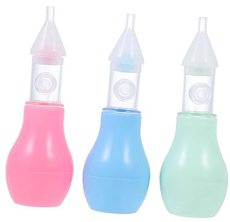 KOMBIUDA 3piezas Limpiador Nasal De Para Bebés y Accesorios De Para Mocos y Congestión Nasal Colores Mezclados