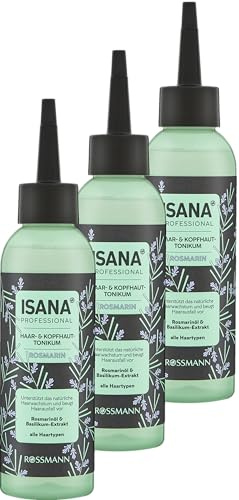 ISANA PROFESSIONAL Tonico per capelli e cuoio capelluto al rosmarino, 150 ml (450 ml (3x 150ml))